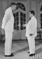 Henry Cabot Lodge presents his credentials to Diem in August, 1963. From day one in Saigon, Lodge pushed to overthrow Diem in the belief that a new regime could successfully bring the anti-communist war to a conclusion.